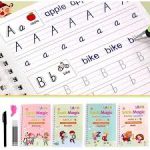 Montessori Reusable Magic Book 4Magic Books + 1Magic Pen + 10Refills + 1Grip Children's Calligraphy Copybook Magic Writin - Image 4